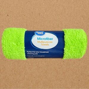 Great Value Microfiber Multipurpose Towels 2 pack, green